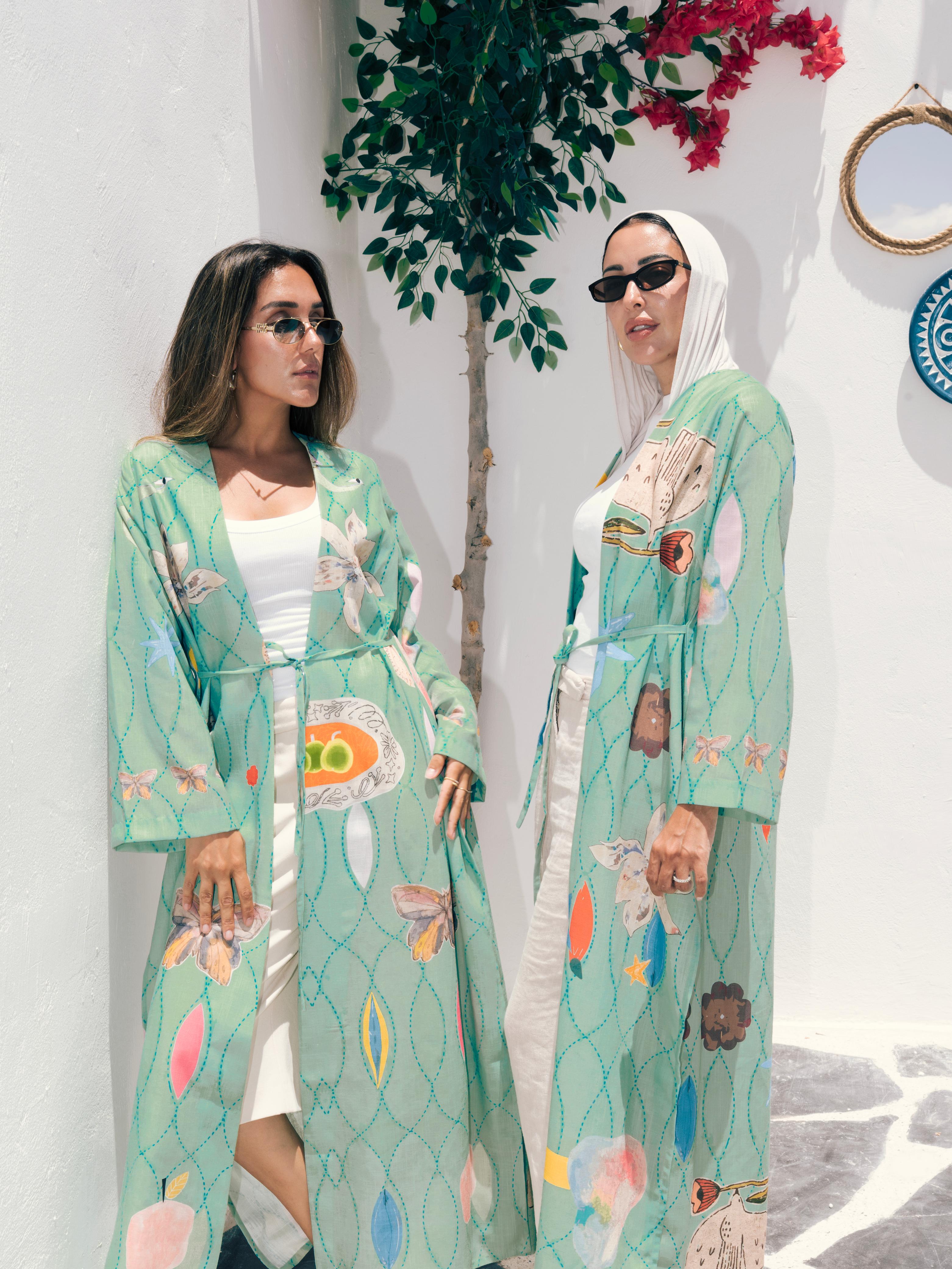 Occean breeze kimono