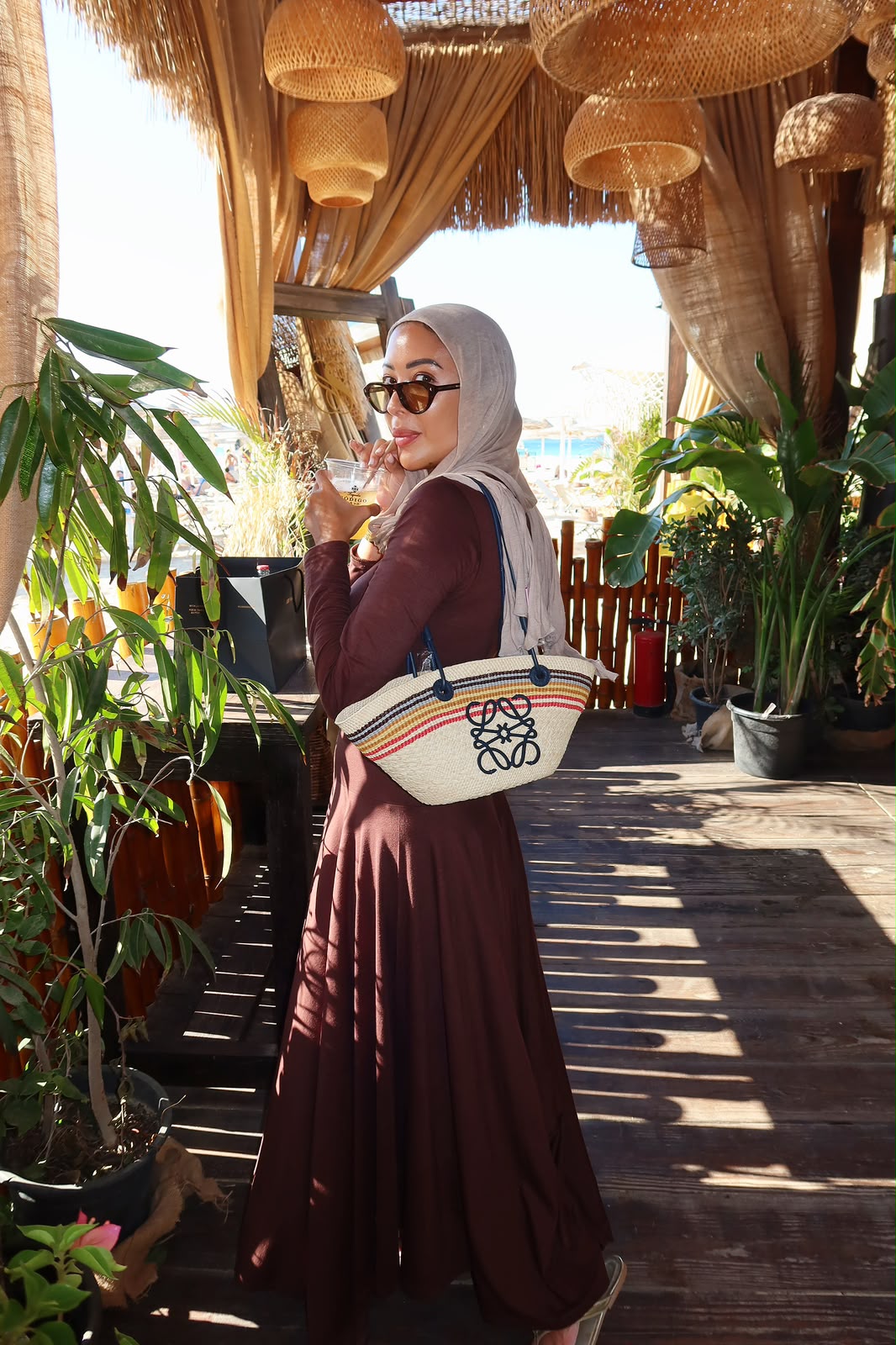 Beach Dress Brown