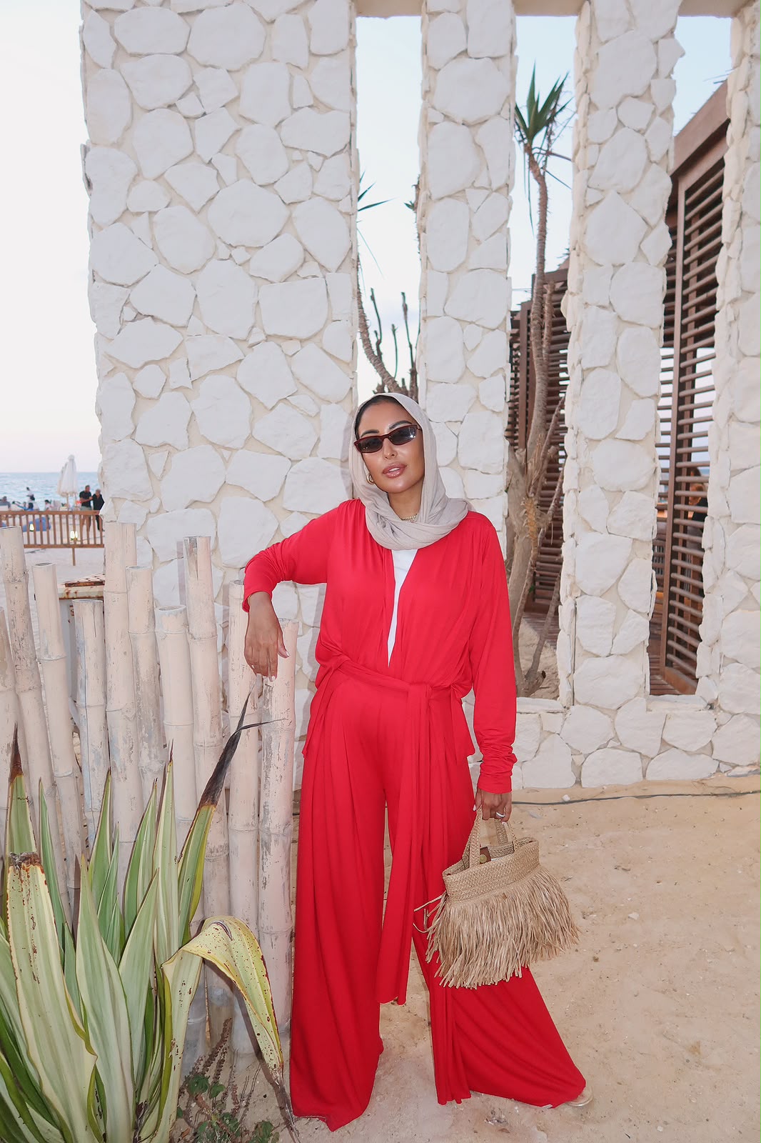 Beach set red