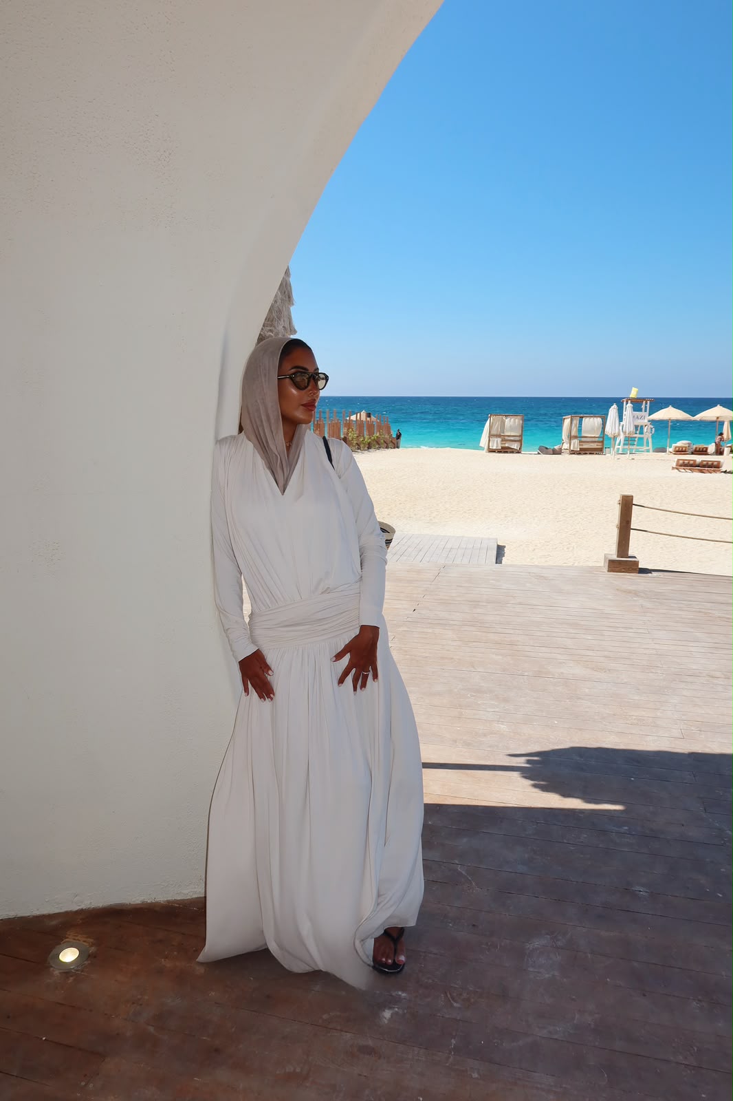 Dressed in cream