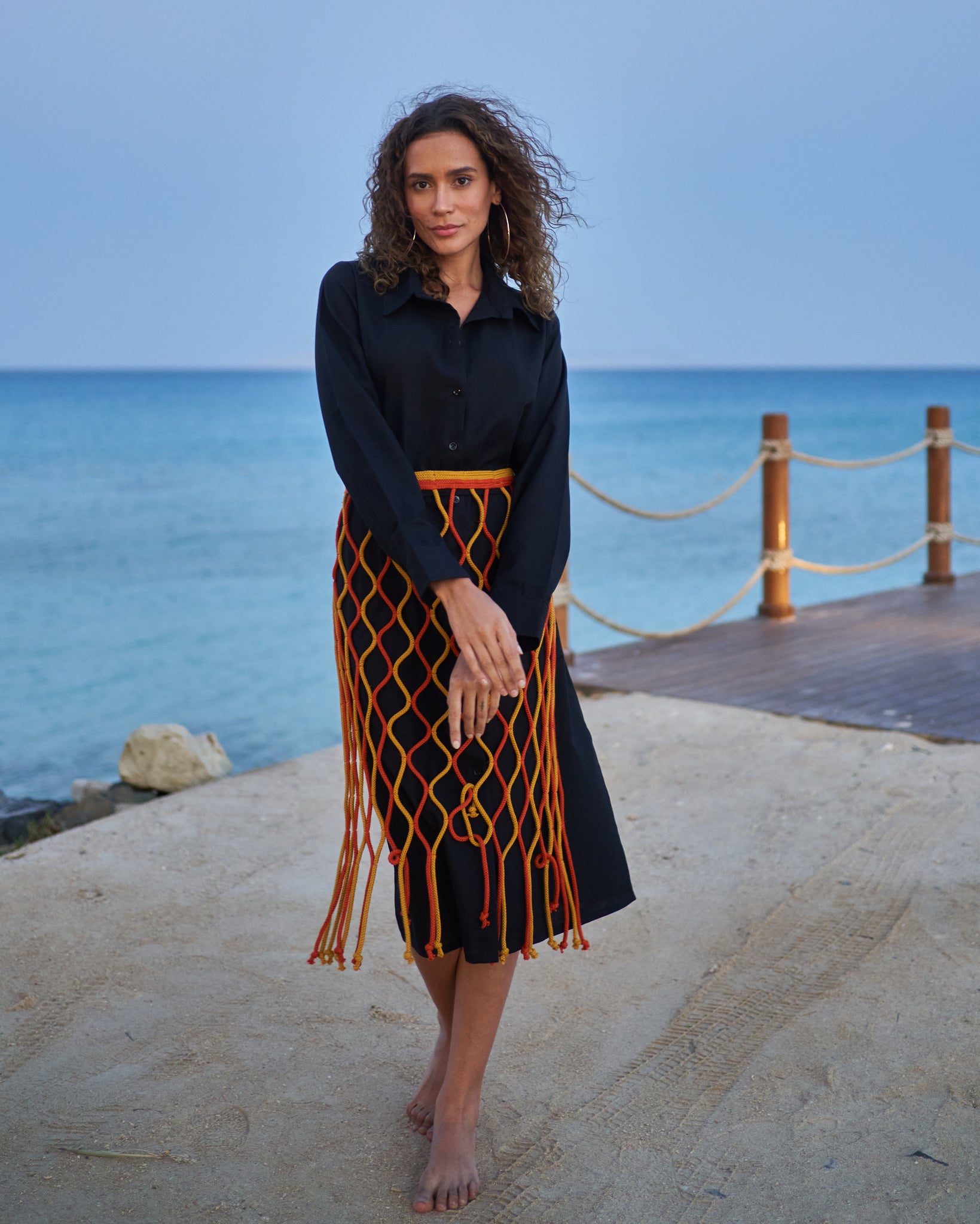 Shadwan شدوان - Black with Orange Net