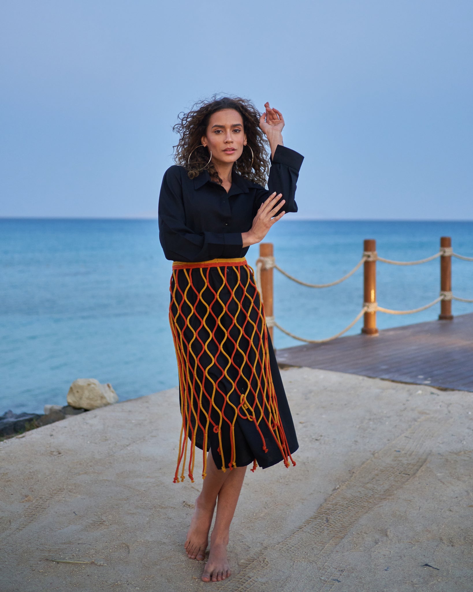 Shadwan شدوان - Black with Orange Net
